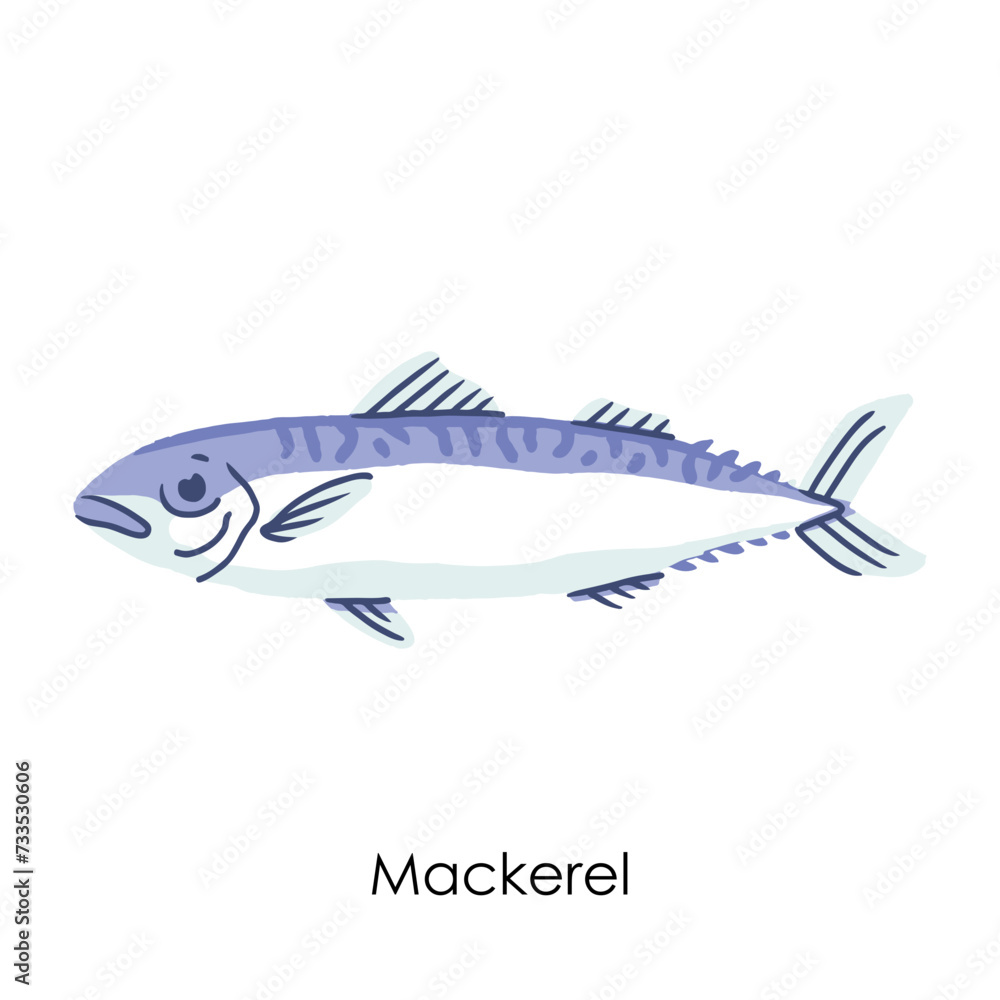 Mackerel Edible Salt Water Fish Element Mackerel Edible Salt Water Fish Element