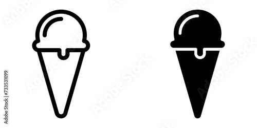 Ice Cream icon. sign for mobile concept and web design. vector illustration photo