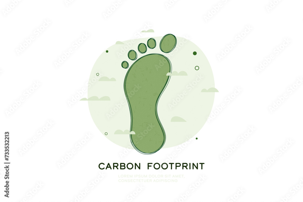 CO2 Carbon Footprint icon. Ecology and environment sustainable development concept design. Paper cut vector illustration. CO2 Carbon Footprint icon. Ecology and environment sustainable development concept design. Paper cut vector illustration.