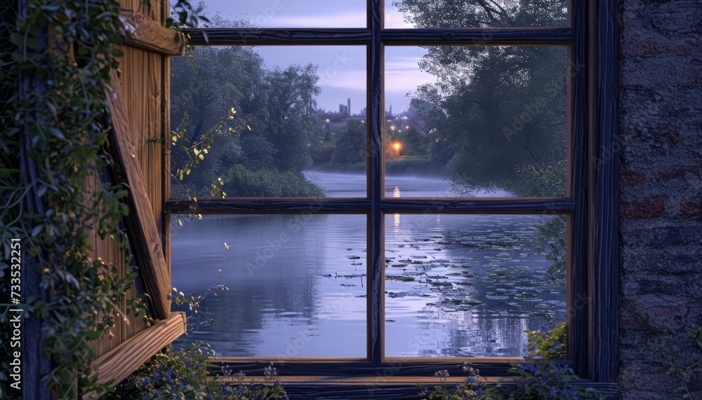 A Room's Window Submerged in a River, A Dreamlike Art Piece for Enthusiasts and Collectors A Room's Window Submerged in a River, A Dreamlike Art Piece for Enthusiasts and Collectors
