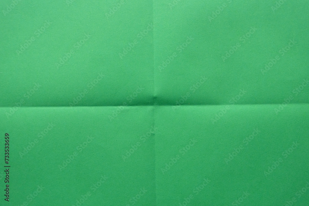 Fototapeta premium Folded green color paper for background.