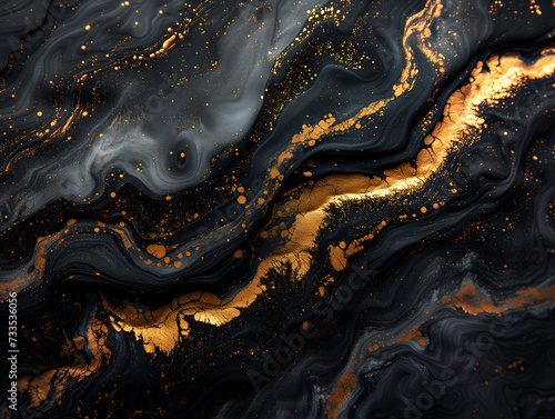 background of gold and black marble