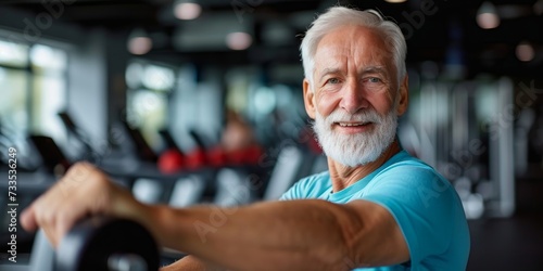 Elderly personal trainer supports and guides seniors in improving their fitness, muscle health, and exercise routines for retirement, Generative AI 