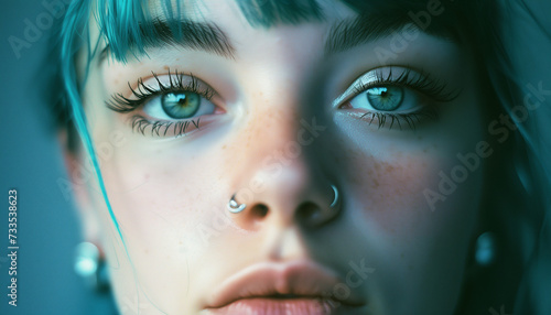 portrait of a woman with a nose ring