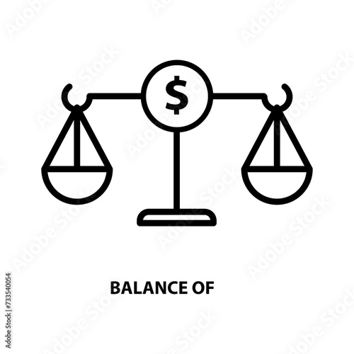  balance of payments icon. simple flat balance of payments icon on white background..eps