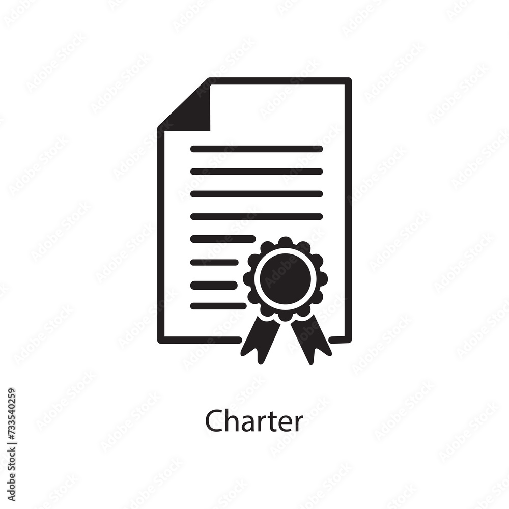 Charter icon. Charter design simple flat vector illustration on white background..eps Charter icon. Charter design simple flat vector illustration on white background..eps