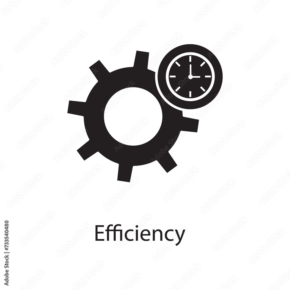 Efficiency icon. Efficiency design concept simple flat trendyy style illustration on white background..eps