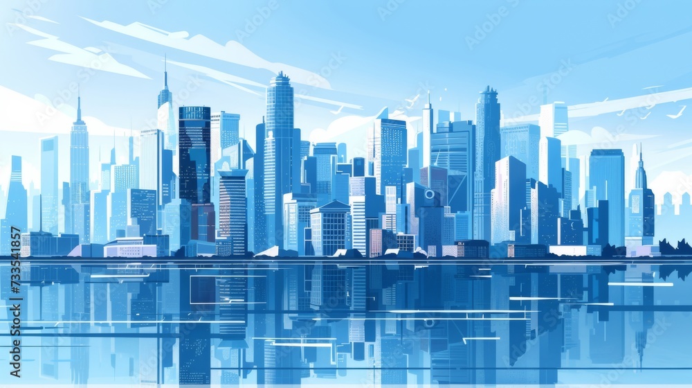 An image of a city skyline. An image of a city skyline.