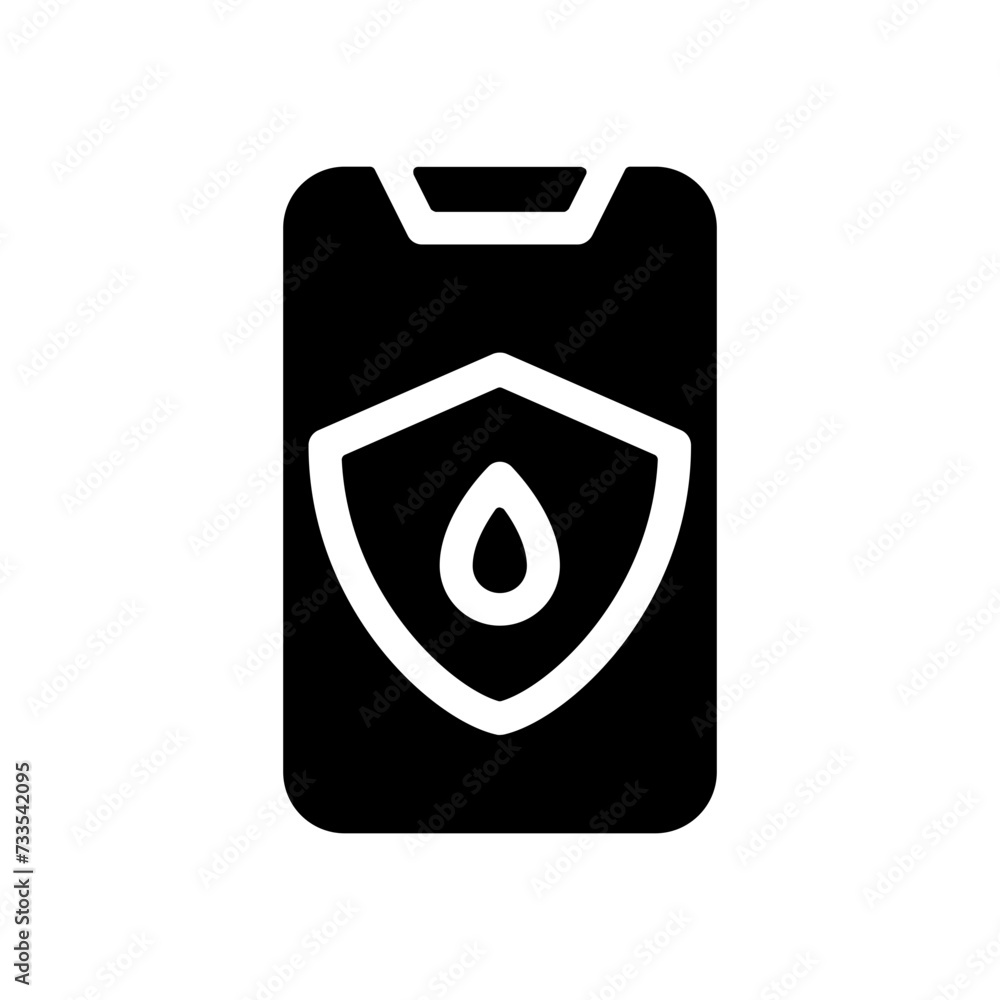 Water Resistant Smartphone Icon Water Resistant Smartphone Icon