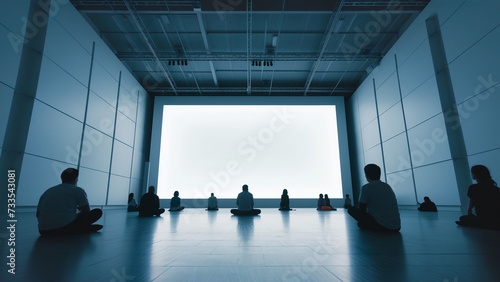 Fototapeta Naklejka Na Ścianę i Meble -  Big Whiteboard Wonders: Space in Daily Life Masterpieces Series