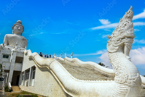 Phraphutthaming mongkhol akenagakhiri Buddha with blue sky in Phuket photo