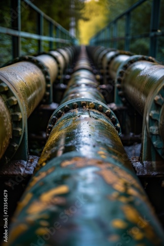 Pipeline and pipe rack of petroleum and natural gas transportation pipeline to the industrial refinery, petroleum organization delivering resources production