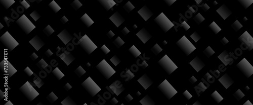Vector abstract black geometric background with shapes square with shadow black and white color background.