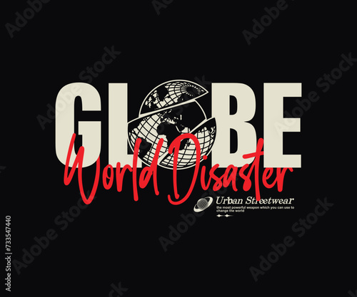 Aesthetic illustration of world t shirt design, vector graphic, typographic poster or tshirts street wear and Urban style