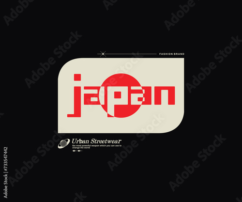 Futuristic aesthetic illustration of japan edition t shirt design, vector graphic, typographic poster or tshirts street wear and Urban style