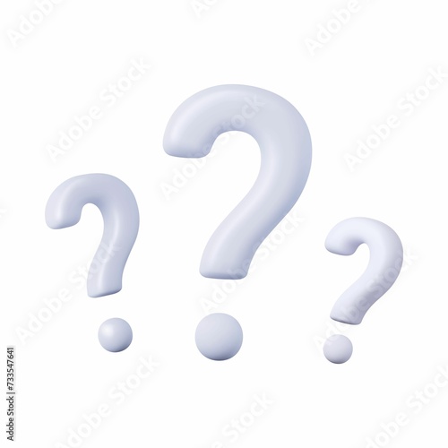 Question Mark Sign. 3D question Mark illustrations. Question Mark 3D Icon.  - 95