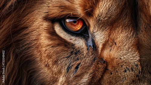 A lion close-up  Hyper Real