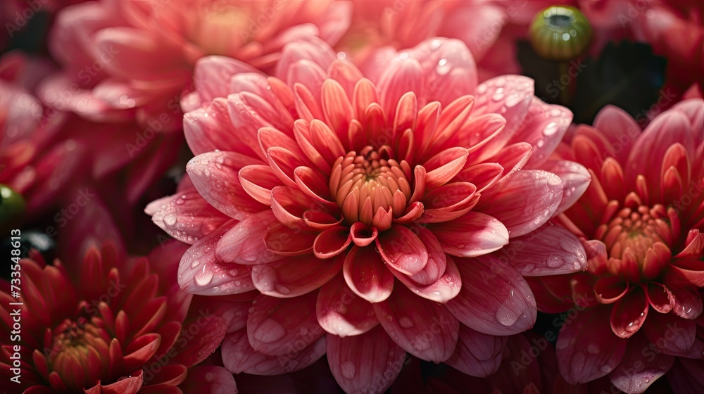 Chrysanthemum close-up, Hyper Real