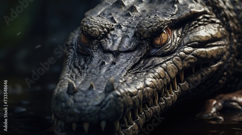 Crocodile close-up  Hyper Real