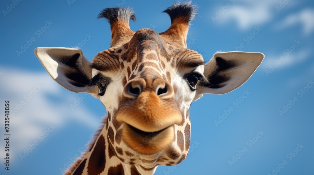 Obraz premium Giraffe close-up, Hyper Real