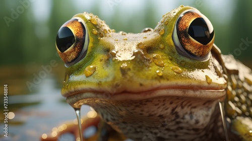 Frog close-up, Hyper Real photo