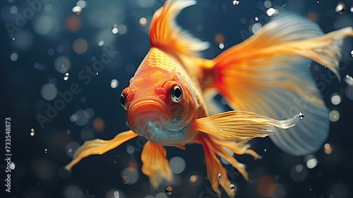 Gold fish close-up, Hyper Real © Gefo