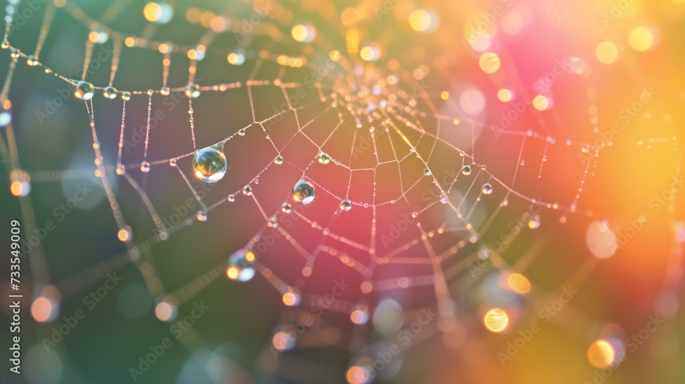 A Spiderwebs Dewy Morning Splendor A Spiderwebs Dewy Morning Splendor