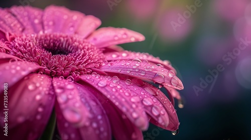 Natural beauty of a dewy flower in a botanical close-up