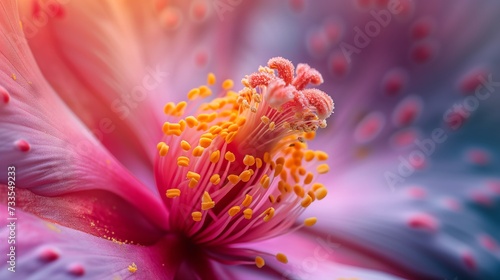 Selective focus on the dewy texture of a flower petal