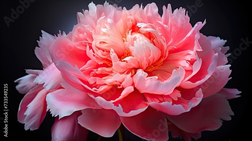 Peony close-up, Hyper Real