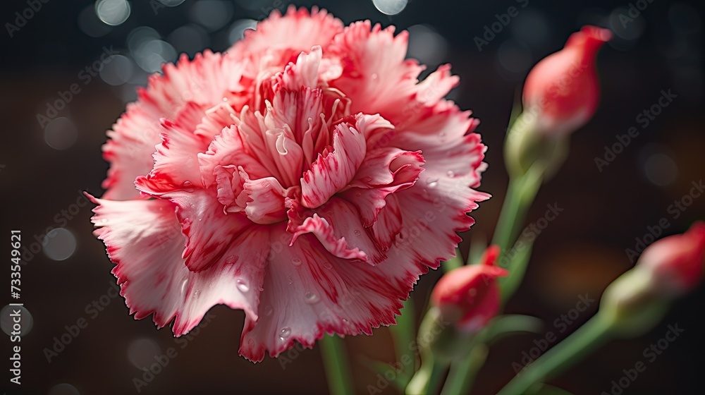 Turkish carnation close-up, Hyper Real