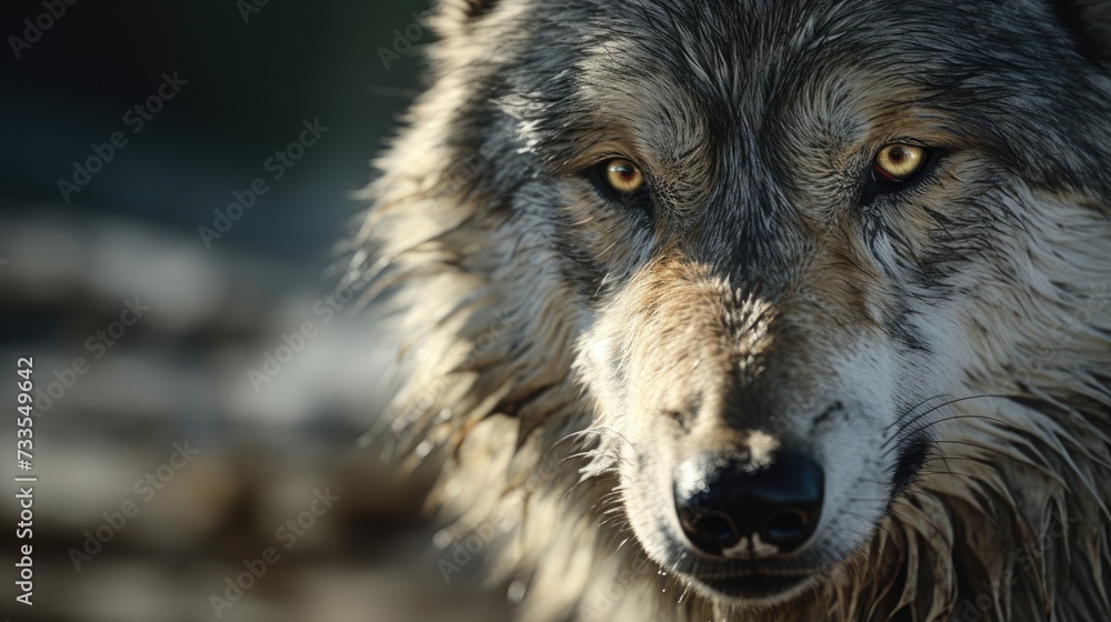 Wolf close-up, Hyper Real Wolf close-up, Hyper Real