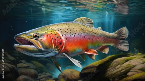 Trout close-up, Hyper Real