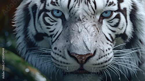 White tiger close-up, Hyper Real © Gefo