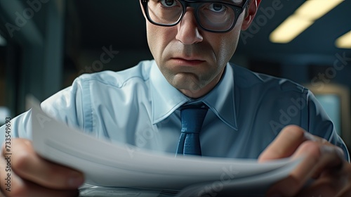 Accountant close-up, Hyper Real photo