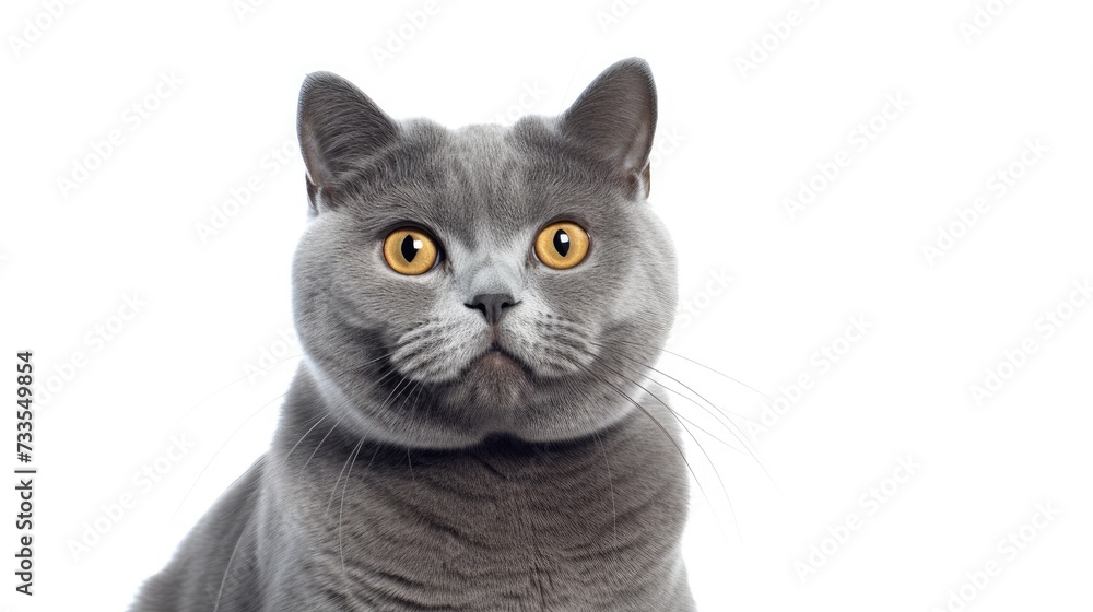 British shorthair cat close-up, Hyper Real
