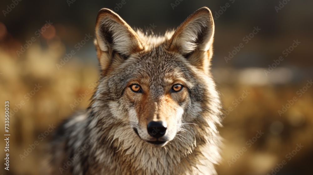Coyote close-up, Hyper Real