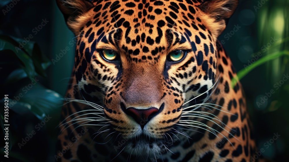 Fototapeta premium Jaguar close-up, Hyper Real