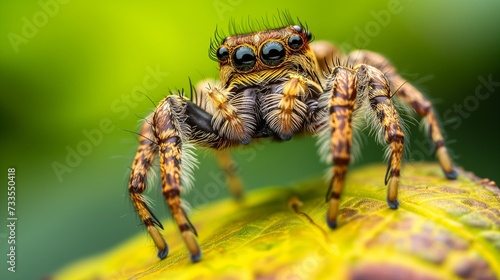 A macro moment with a jumping spider, offering a glimpse into the complex world of these predators. © Yaroslav Herhalo