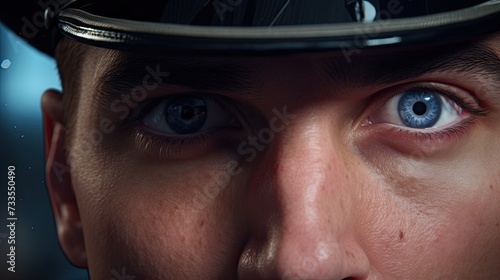 Police officer close-up, Hyper Real © Gefo