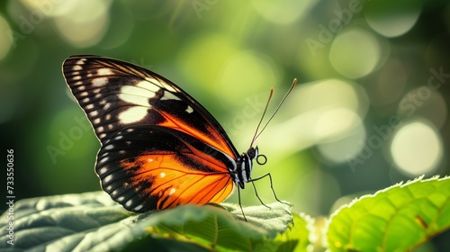 The ecosystem's vibrant pulse is echoed in the colorful wings of a tropical butterfly.