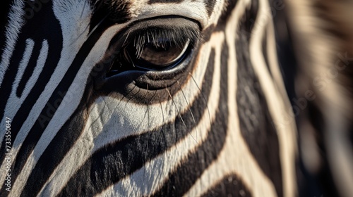 Zebra close-up  Hyper Real