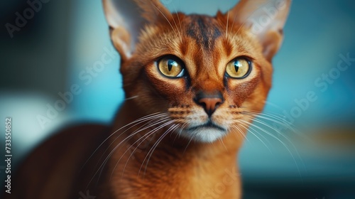Abyssinian cat close-up, Hyper Real © Gefo