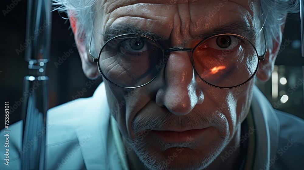 Biochemist close-up, Hyper Real Biochemist close-up, Hyper Real