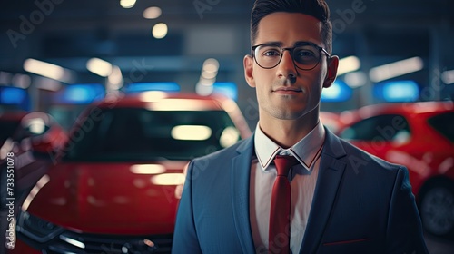 Car salesman close-up, Hyper Real