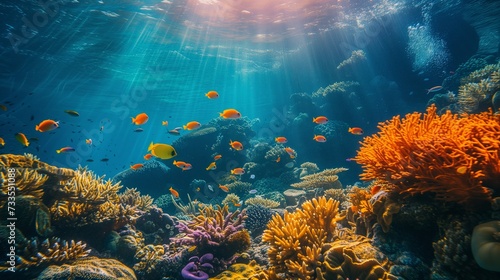 Coral reefs act as underwater gardens, teeming with life and color.