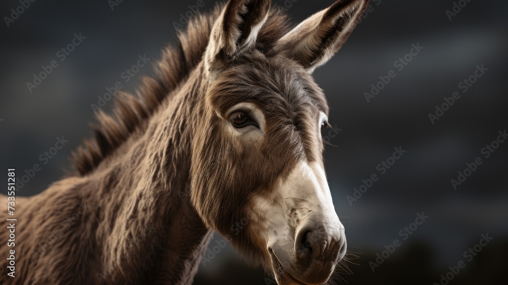 Donkey close-up, Hyper Real