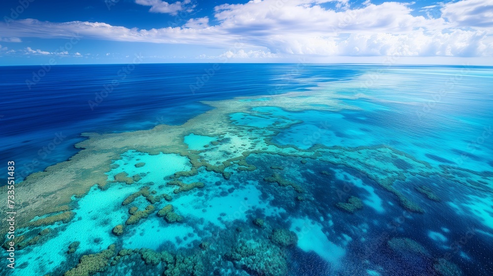 Pristine oceanic beauty of the reef, a hub for underwater habitat conservation.