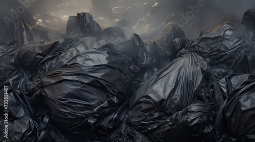 Garbage bags close-up, Hyper Real