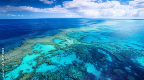 Pristine oceanic beauty of the reef  a hub for underwater habitat conservation.